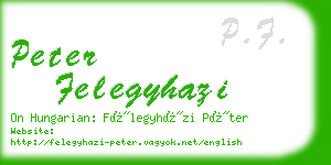 peter felegyhazi business card